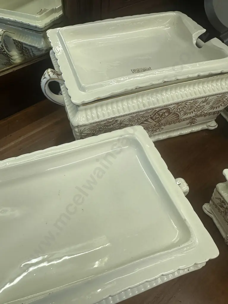 Ridgway antique Alexandria 39268 Lidded Serving Dishes x4 (af) Image 1++