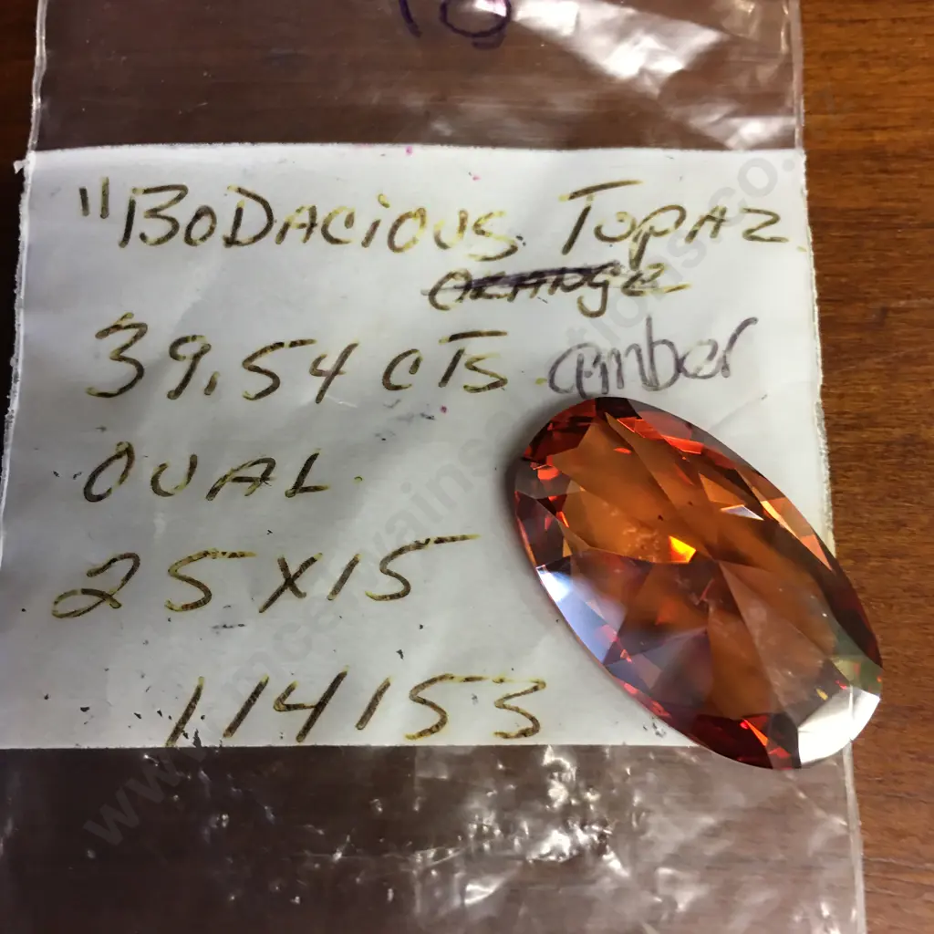 Oval Bodacious Topaz 39.54Ct Amber  Image 1++