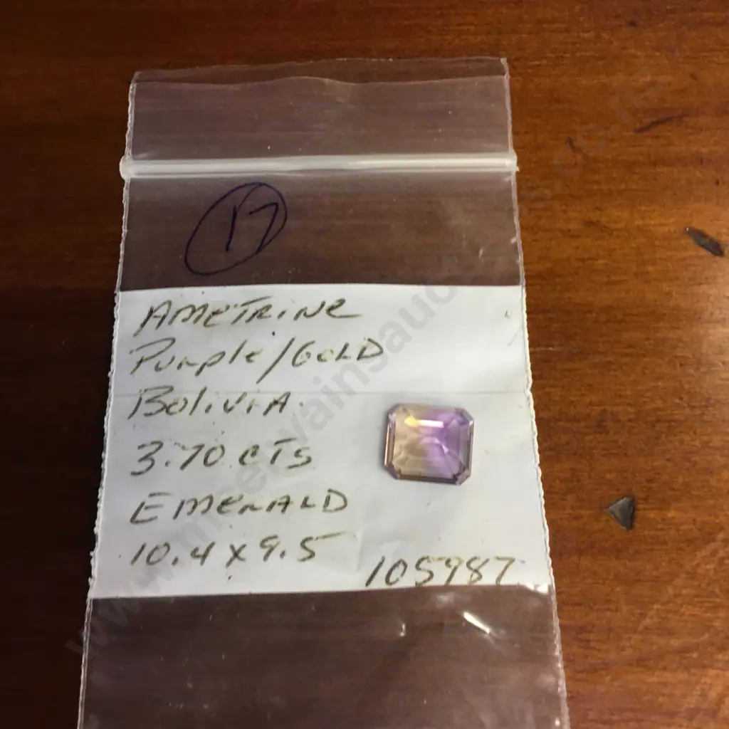 Ametrine Purple/Gold Bolivia 3.70 Ct Image 1++