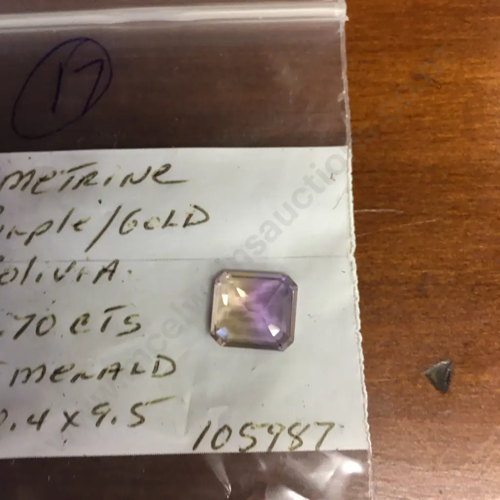 Ametrine Purple/Gold Bolivia 3.70 Ct Image 1++