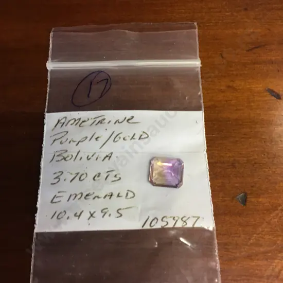 Ametrine Purple/Gold Bolivia 3.70 Ct