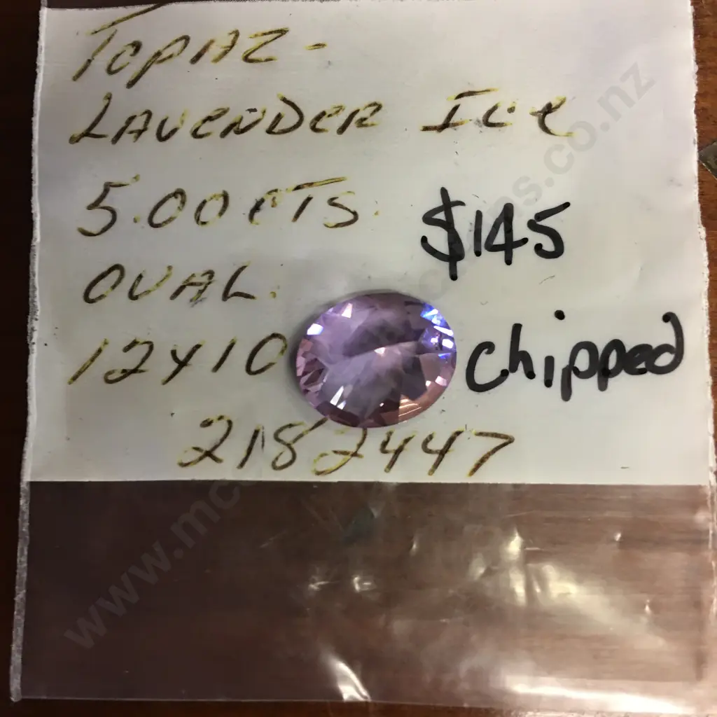 Oval Chipped Topaz Lavender Ice 5.00 Ct (Chipped) Image 1++