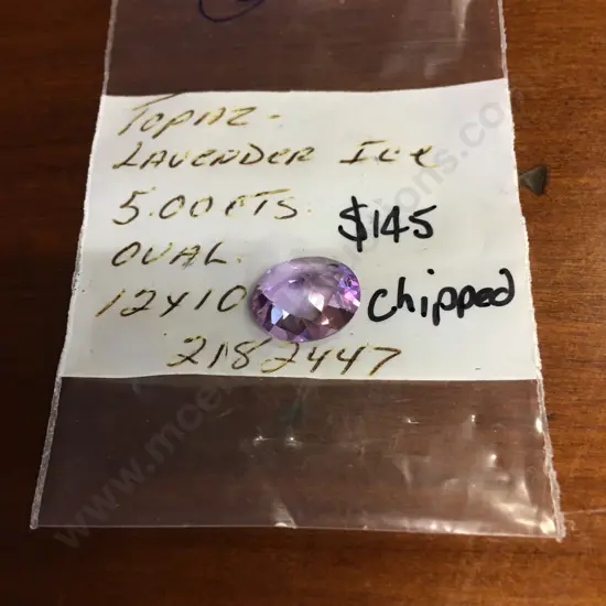 Oval Chipped Topaz Lavender Ice 5.00 Ct (Chipped)