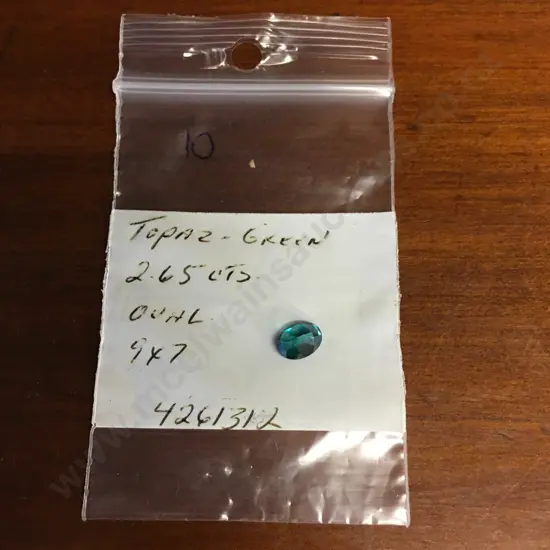 Topaz Green Oval Gemstone 2.65 Ct 9x7