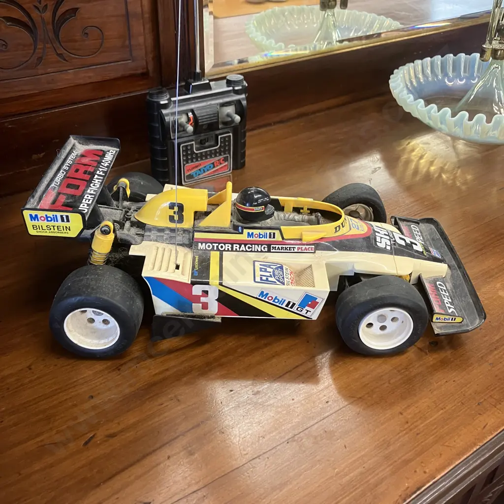 Vintage 80's Taiyo Super Fight F-1 R/C Car With Turbo Controller (40MHz) 1/12 Scale, Tyco Japan Image 1++