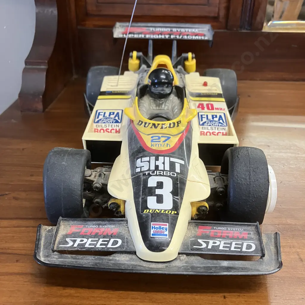 Vintage 80's Taiyo Super Fight F-1 R/C Car With Turbo Controller (40MHz) 1/12 Scale, Tyco Japan Image 1++