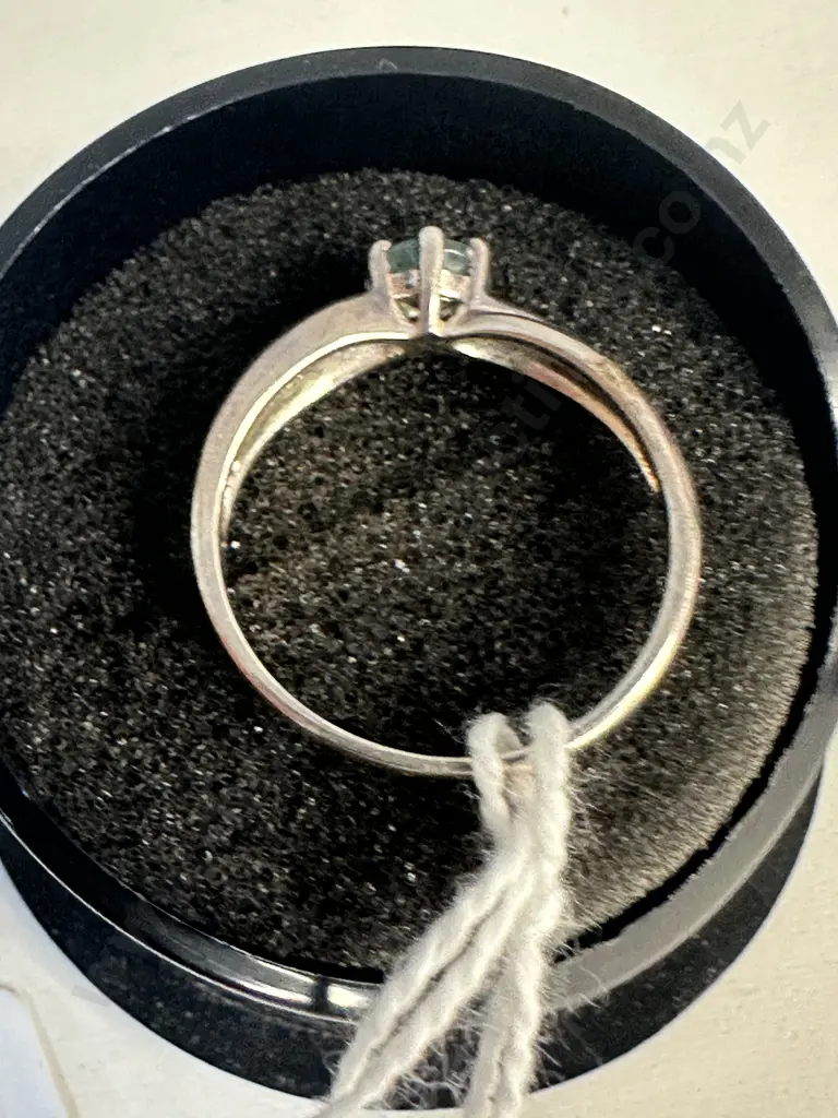 Silver Ring Stamped 925 With Topaz Gemstone Image 1++
