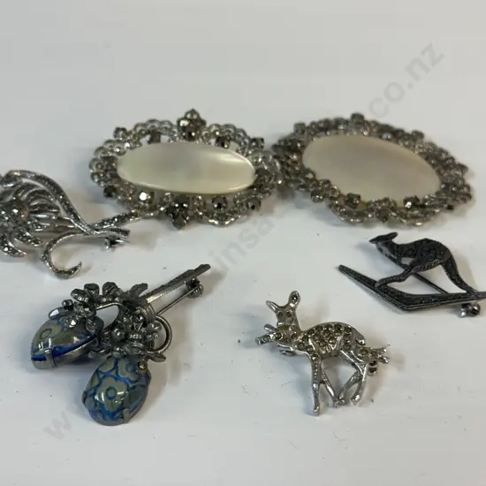 Selection Of Marcasite Brooches