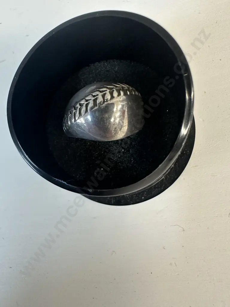 Silver Domed Shaped Ring Marked Image 1++