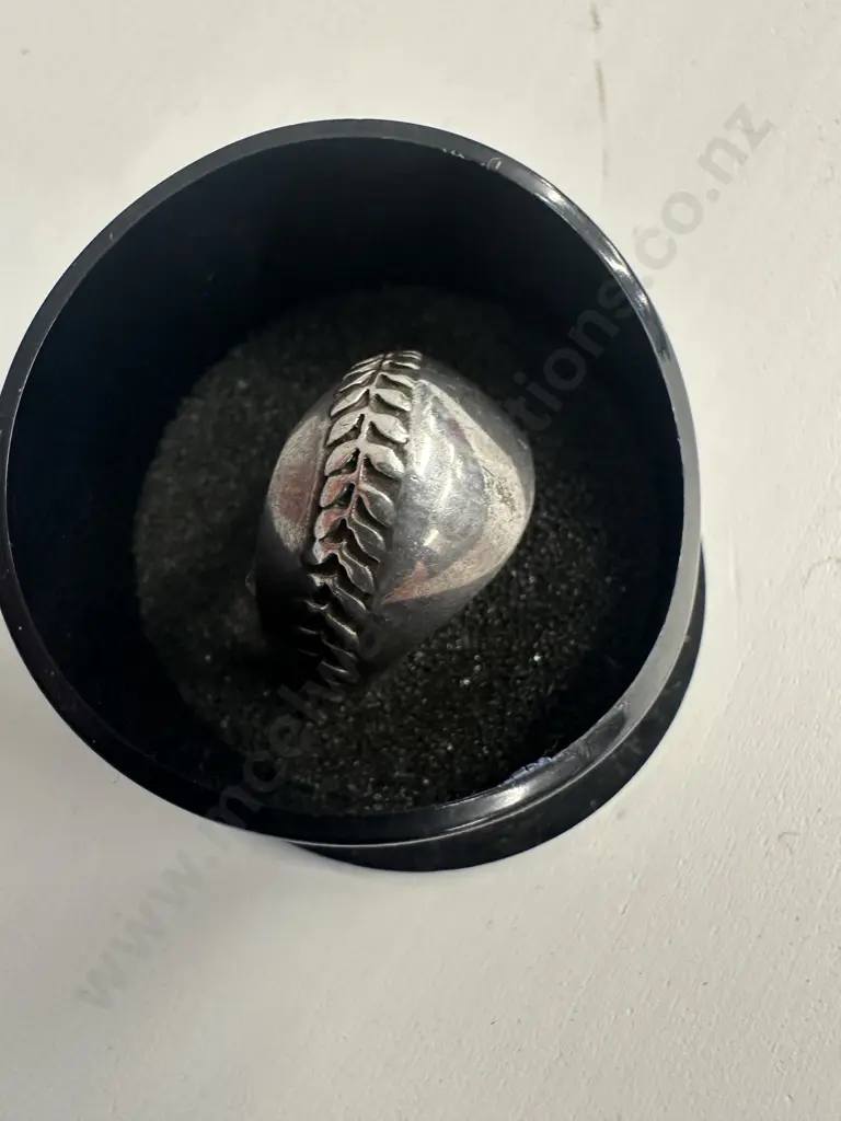 Silver Domed Shaped Ring Marked Image 1++