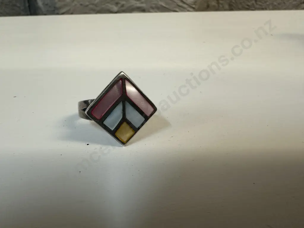 Stamped 925 Ring With Multi Coloured Detail Image 1++