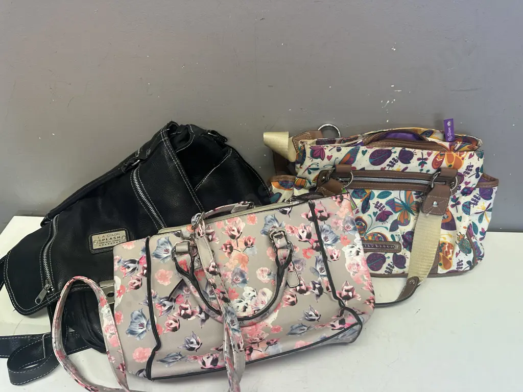 Selection of Ladies Handbags Including Lily Bloom, L.A. Colour, Ruby Kit Image 1++