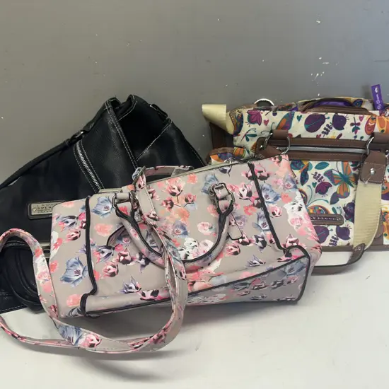 Selection of Ladies Handbags Including Lily Bloom, L.A. Colour, Ruby Kit