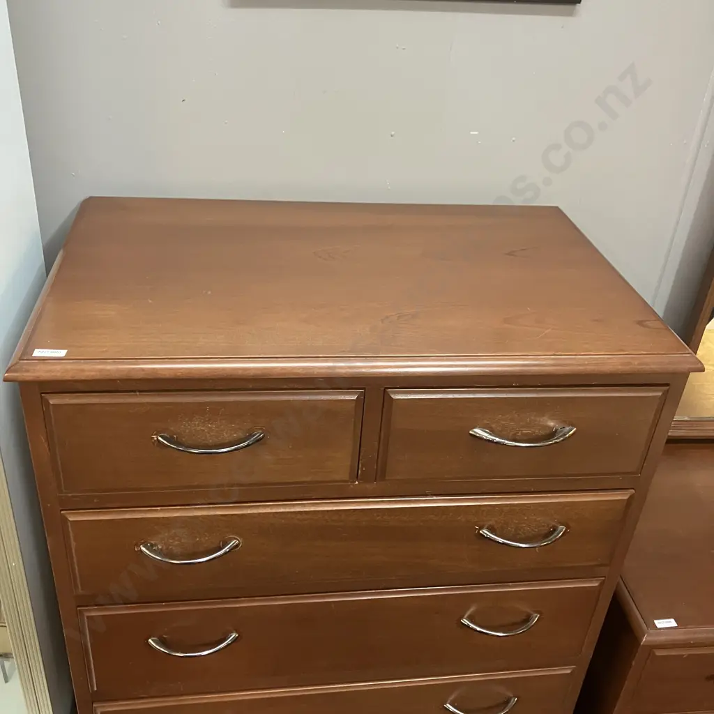 Mahogany 7 Drawer Tallboy. H131 W75 D46cm Image 1++