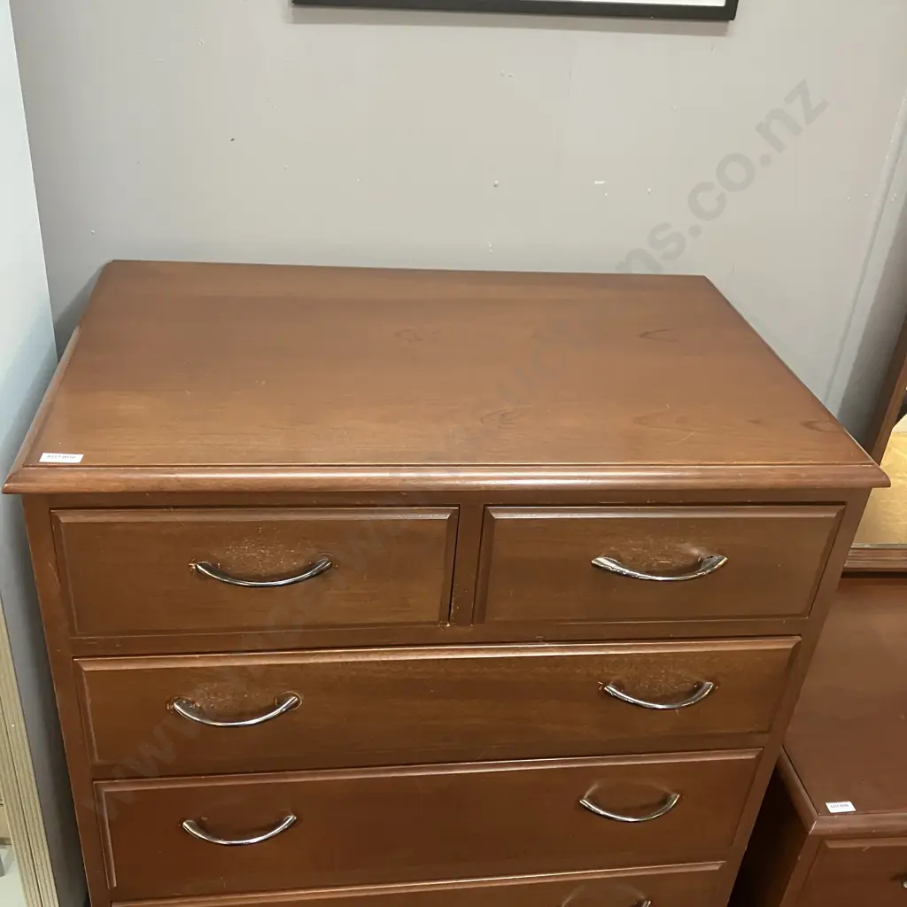 Mahogany 7 Drawer Tallboy. H131 W75 D46cm Image 1++