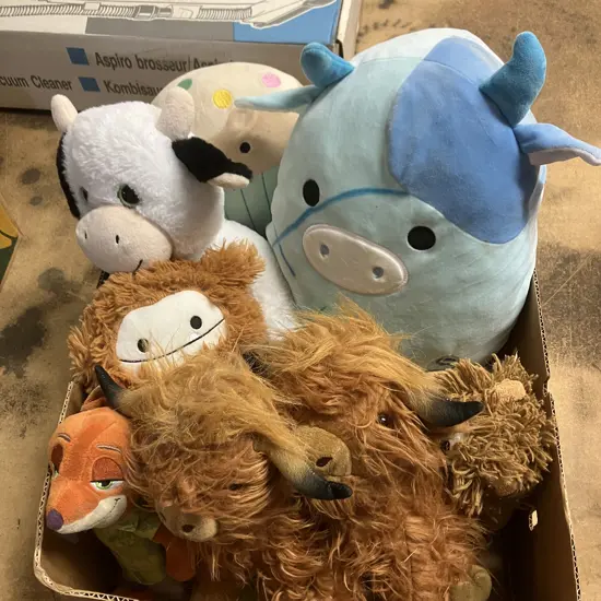 Box Lot Assorted Soft Toys