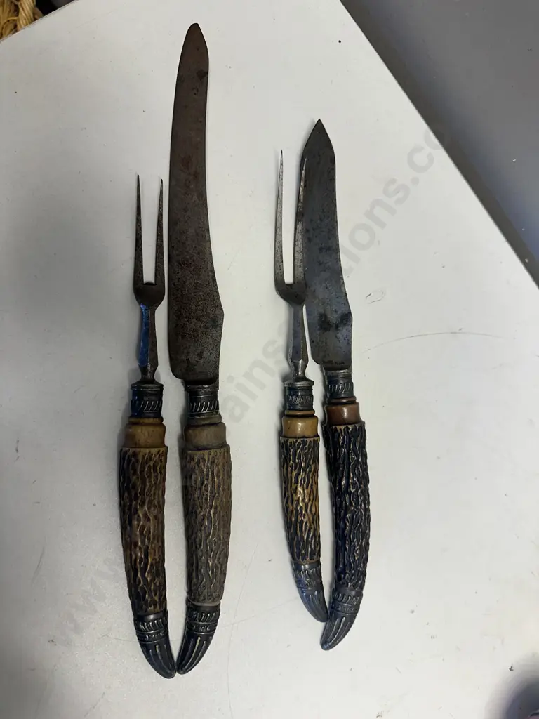 Vintage Carving Knives & Forks, Includes Latham & Meston Image 1++