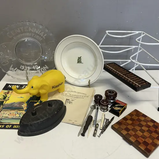 Assorted Vintage Items Including Centennial Exhibition Plate 1939-40 Etc