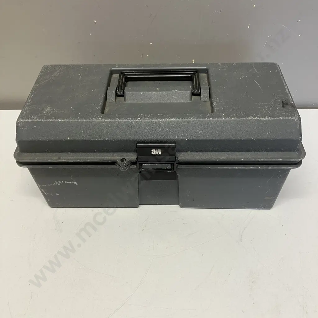 "AM" Plastic Toolbox With Tools, Spanners Etc Image 1++