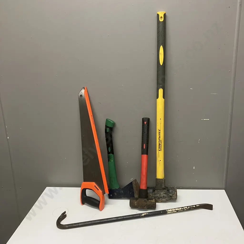 Sledge Hammers, Hatchet, Crow Bar, BAHCO Handsaw Image 1++