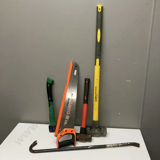 Sledge Hammers, Hatchet, Crow Bar, BAHCO Handsaw