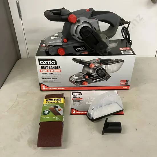 Ozito 850W 75 x 533mm Variable Speed Belt Sander Model BSV-9000, Boxed