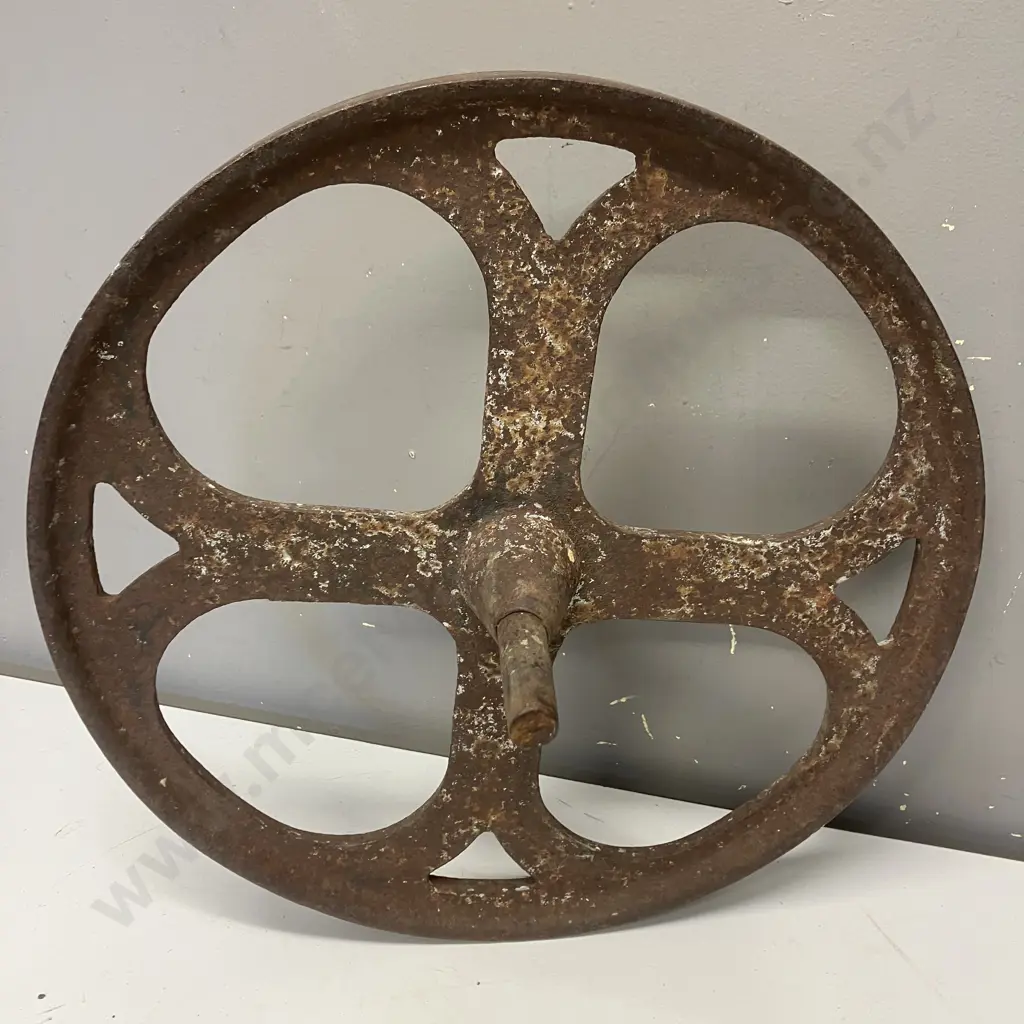 Antique Cast Iron Wheel. 40cm Image 1++