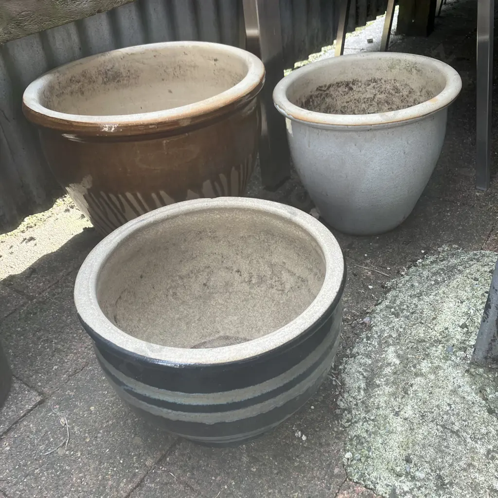 Three Garden Plant Pots Image 1++
