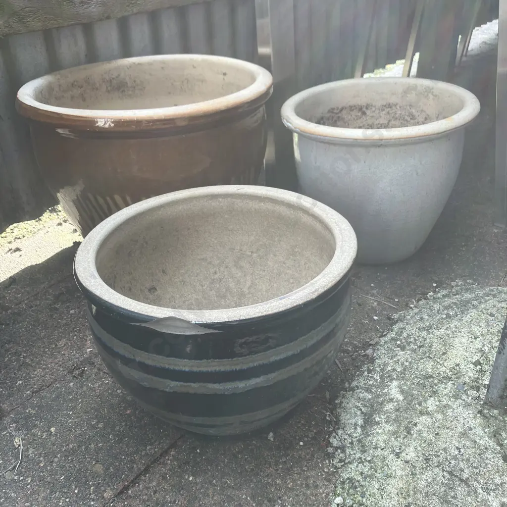 Three Garden Plant Pots Image 1++