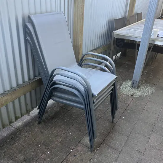 Set of Four Outdoor Chairs - Stacking