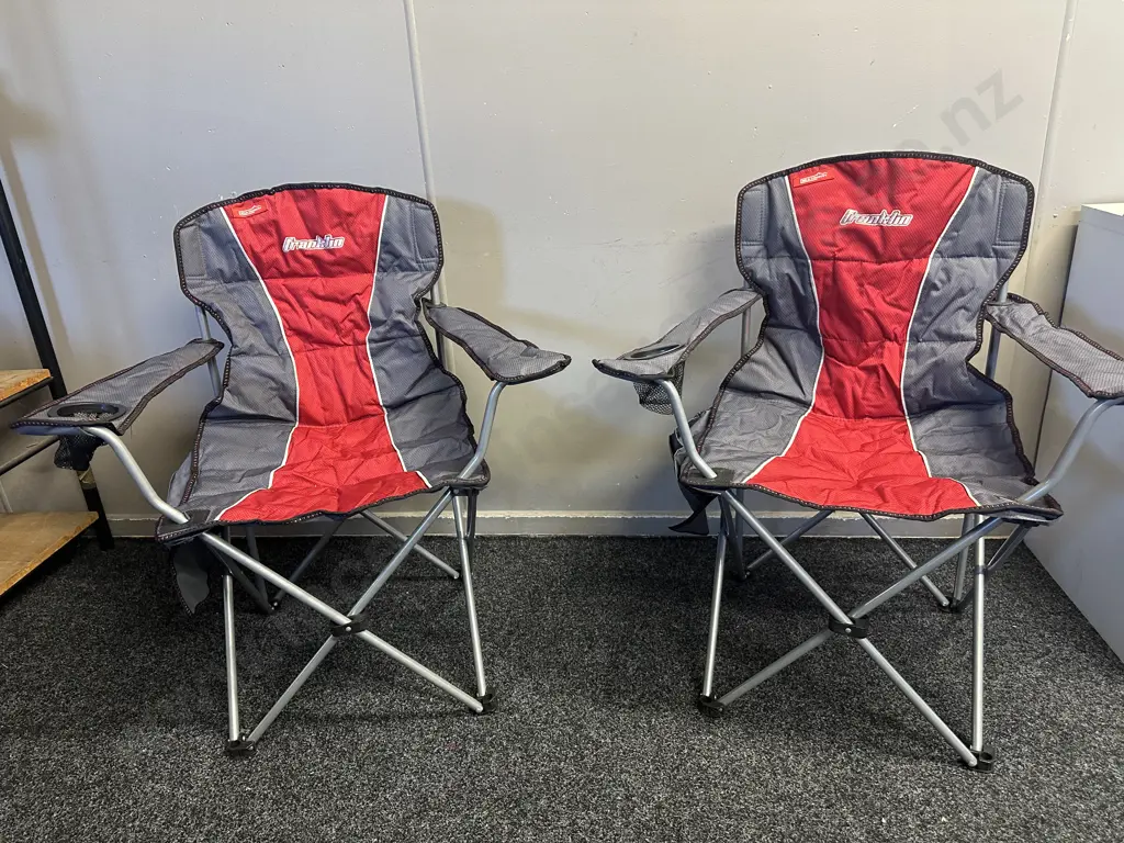 Pair Of Wild Country Franklin Red Fold Up Chairs In Bags Image 1++