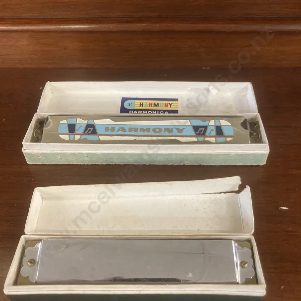 Vintage Blessing & Harmony Harmonicas With Original Boxes Made In China Image 1++