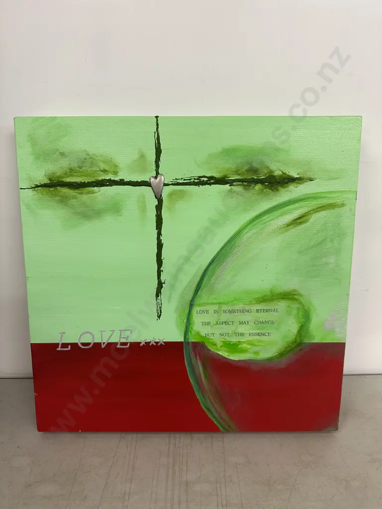 "Essence" Original Artwork On Canvas by KMG 2006 - Signed On Back. 38 x 38cm Image 1++
