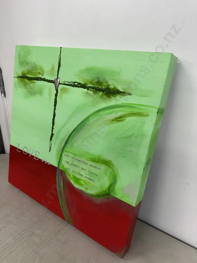 "Essence" Original Artwork On Canvas by KMG 2006 - Signed On Back. 38 x 38cm Image 1++