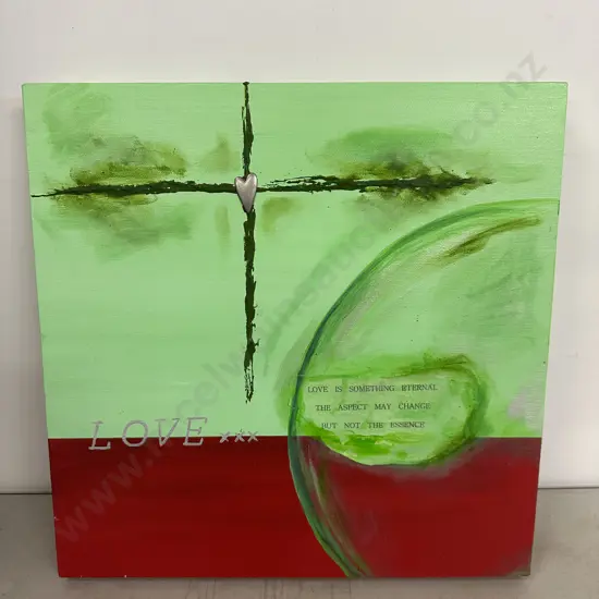 "Essence" Original Artwork On Canvas by KMG 2006 - Signed On Back. 38 x 38cm