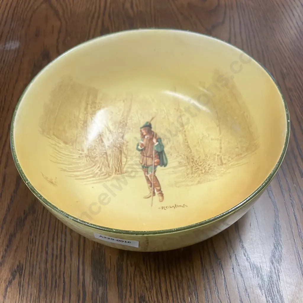 Antique Royal Doulton Shakespeare Series Ware "Rosalind" Bowl. Dia 23cm (1912-1928) Image 1++
