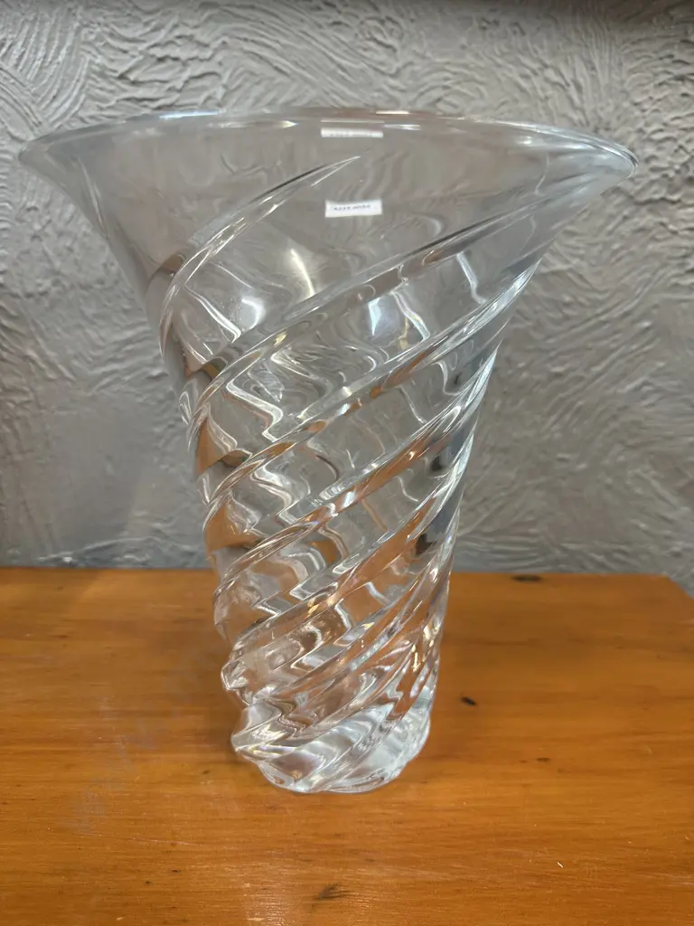 Vintage RG Durand Signed Art Glass Modern Swirl Vase. H25cm Image 1++