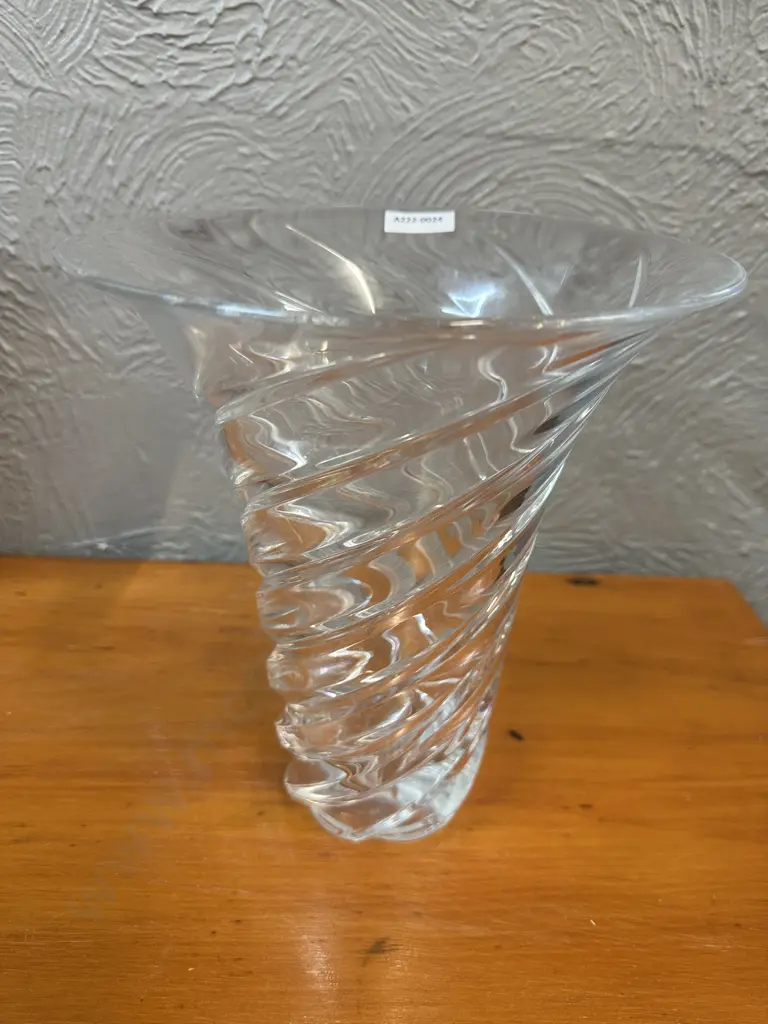 Vintage RG Durand Signed Art Glass Modern Swirl Vase. H25cm Image 1++