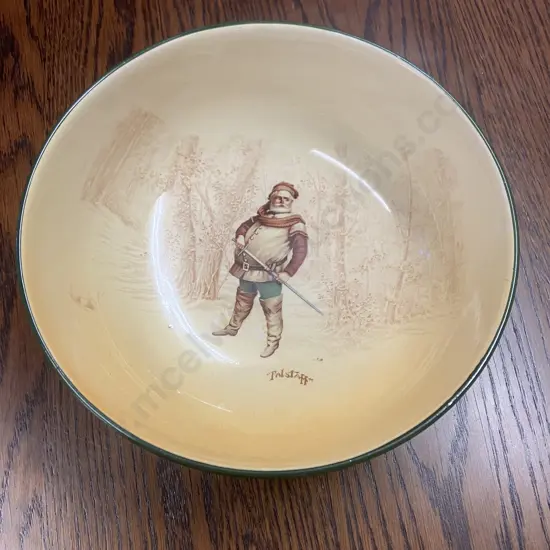 Antique Royal Doulton Shakespeare Series Ware "Falstaff" Bowl. Dia 23cm (1912-1928)