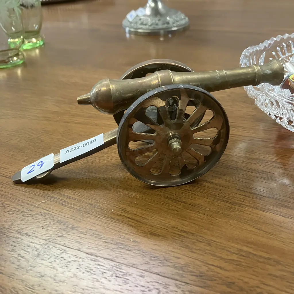 Vintage Brass Cannon Image 1++