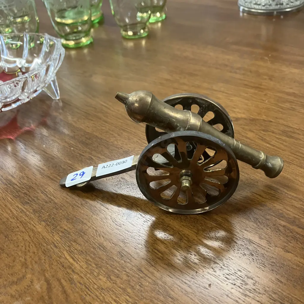 Vintage Brass Cannon Image 1++