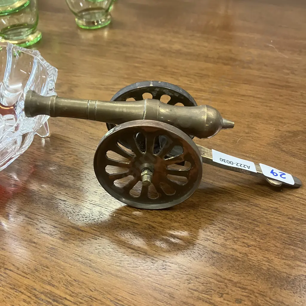 Vintage Brass Cannon Image 1++