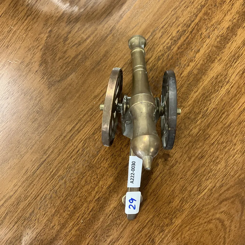 Vintage Brass Cannon Image 1++
