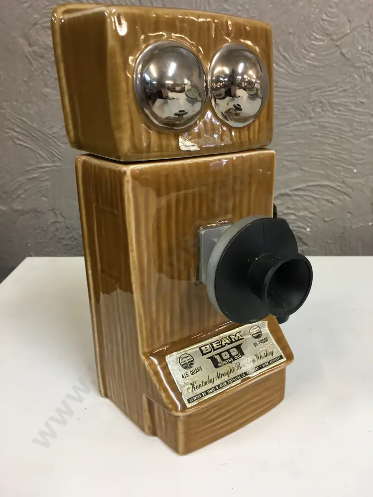 Vintage Jim Beam Bourbon Whiskey Wall Telephone Bottle H24cm. Image 1++
