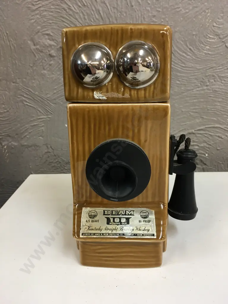 Vintage Jim Beam Bourbon Whiskey Wall Telephone Bottle H24cm. Image 1++