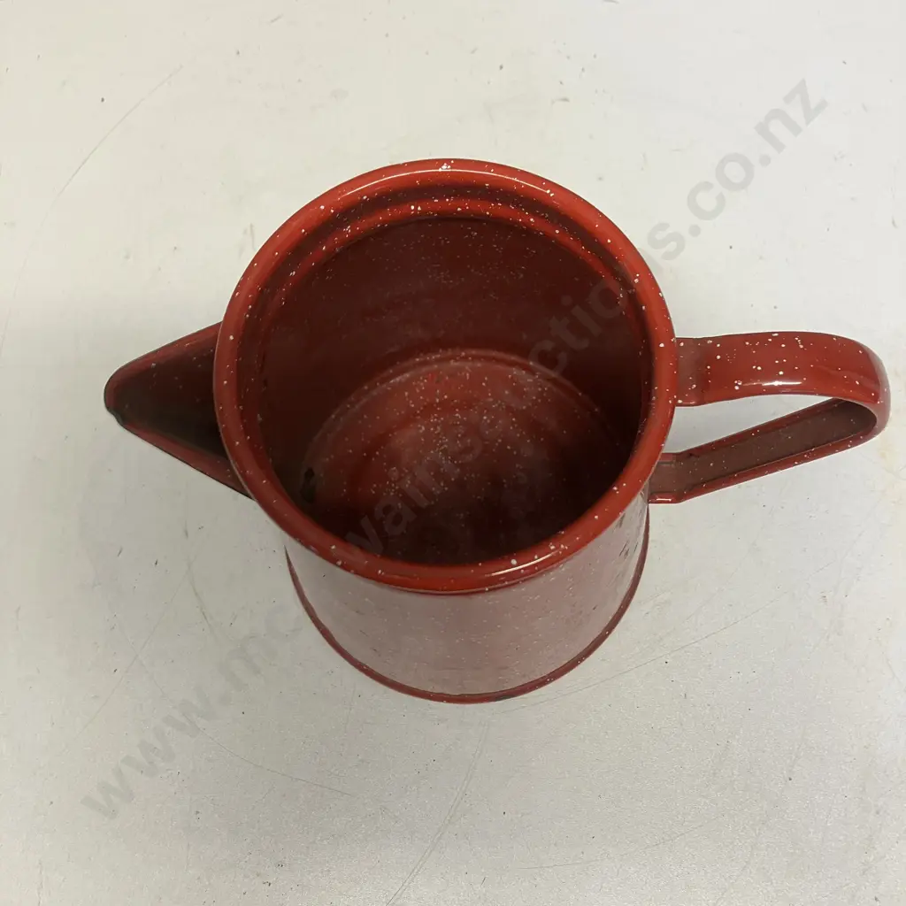 Red Enamelware Jug Image 1++
