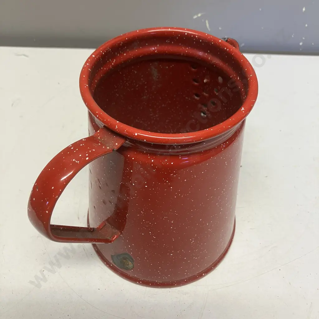 Red Enamelware Jug Image 1++