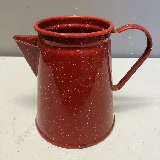 Red Enamelware Jug