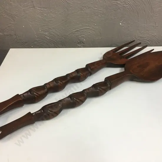 Decorative Wooden Spoon & Fork L73cm.
