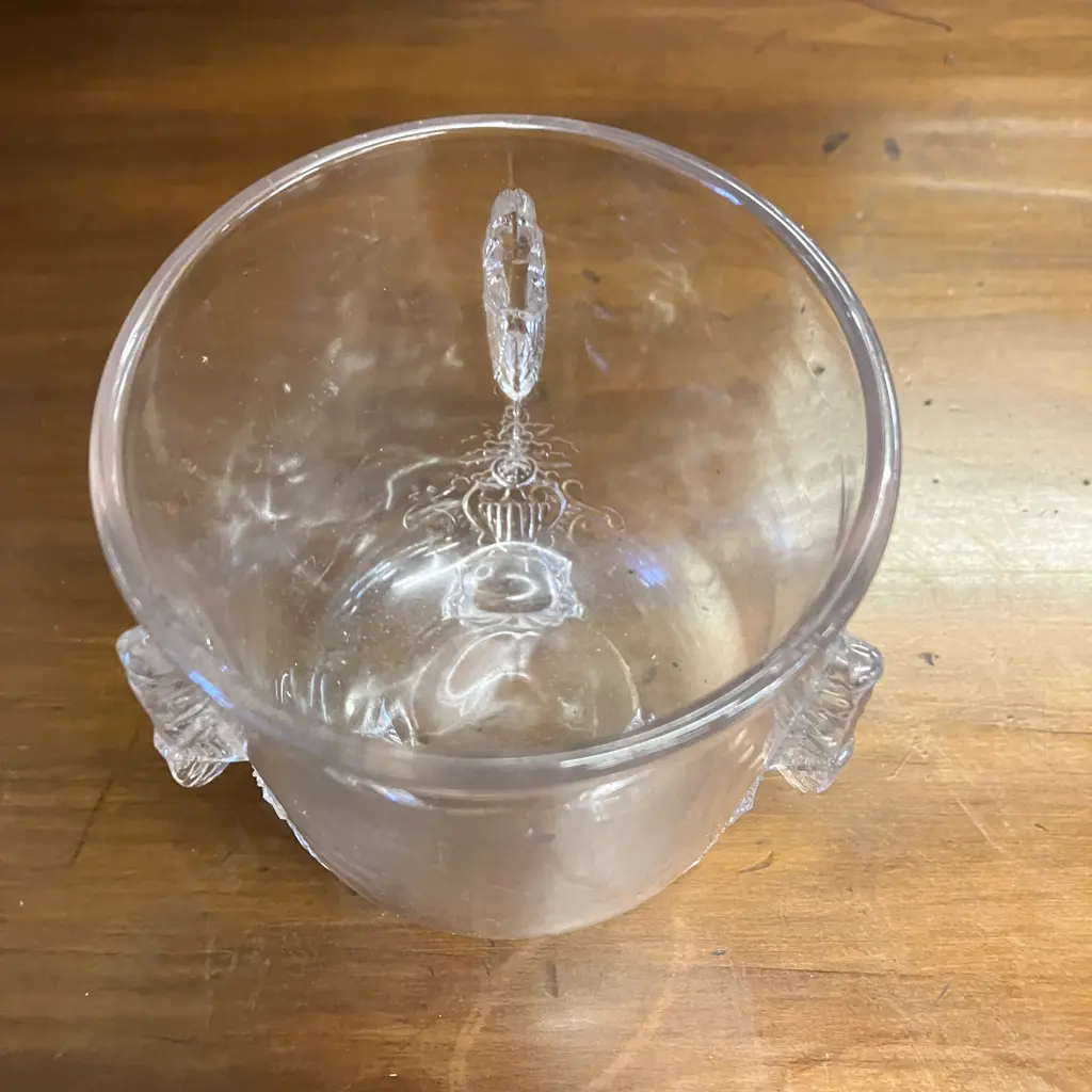 Early American Pressed Glass Co. (EAPG) Grasshopper Design Victorian Three Footed Jar Image 1++